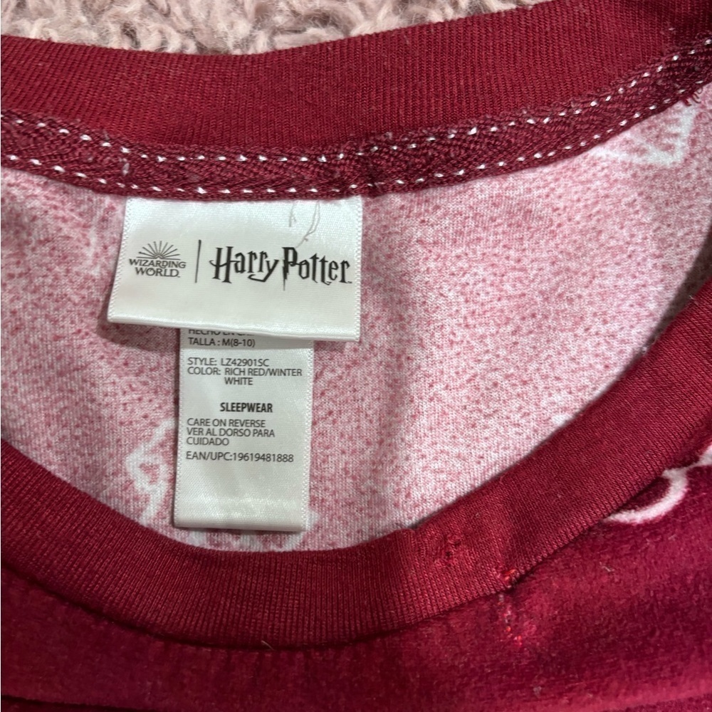 Harry Potter Women Red and White Allover Print Pajama Set - Picture 4 of 8
